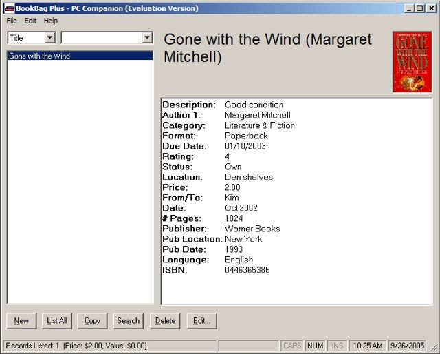 Screenshot of BookBag Plus 4.1.4