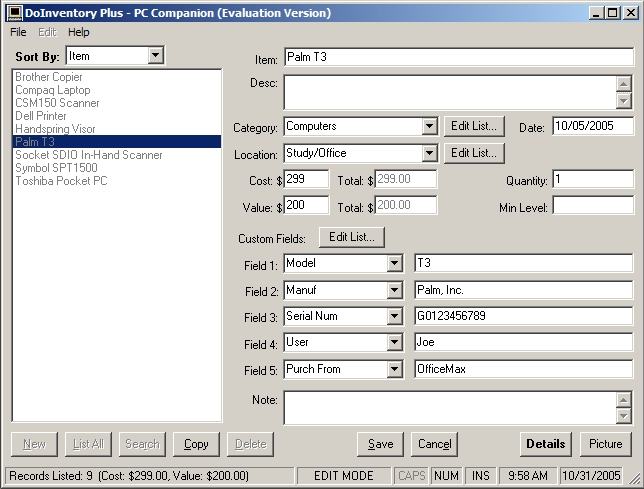 Click to view DoInventory Plus 5.0.2 screenshot