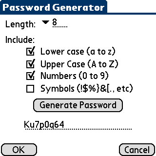 palm os password software